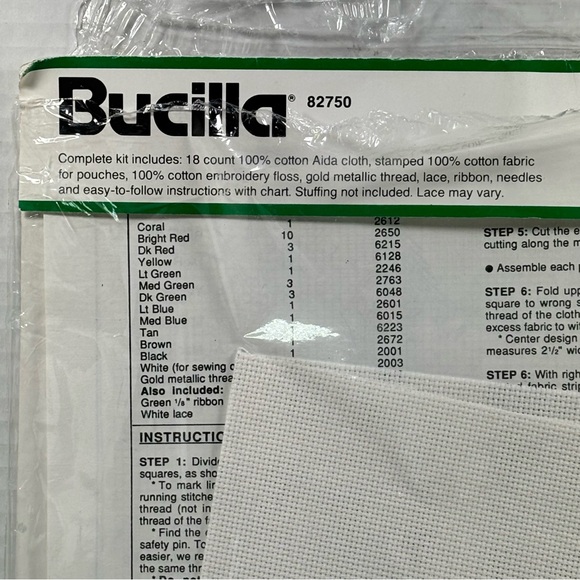 Vintage Bucilla Christmas Christmas Cheer Cross Stitch Satchel Ornament Kit - Picture 6 of 7